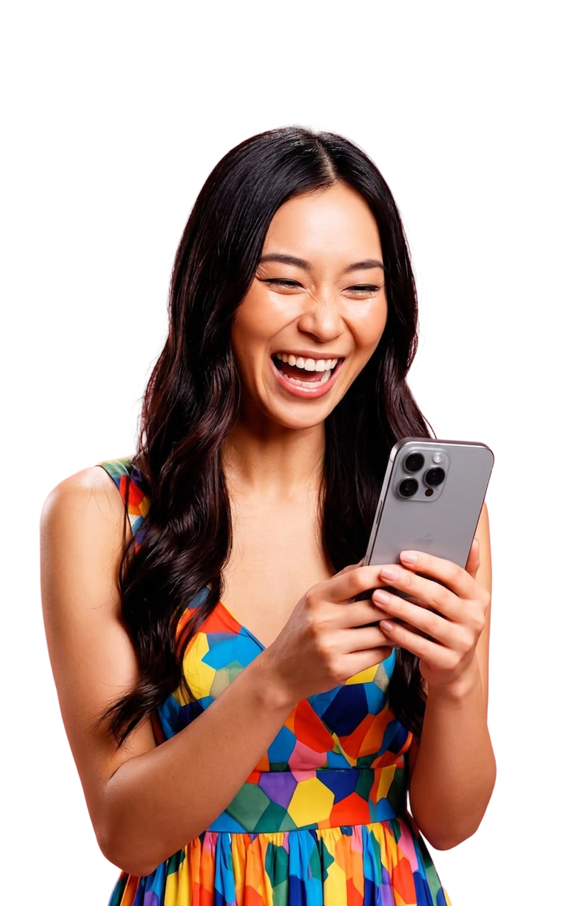 Person holding phone